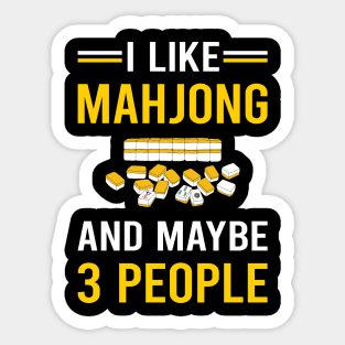 3 People Mahjong Majong Mah Jong Mah Jongg Sticker